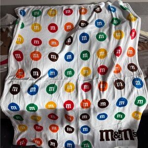 M&M'S Fleece White Blanket